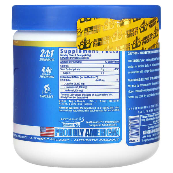 Alternative view of Ronnie Coleman, Vital Edition, BCAA XS, Cotton Candy, 6.67 oz (189 g)