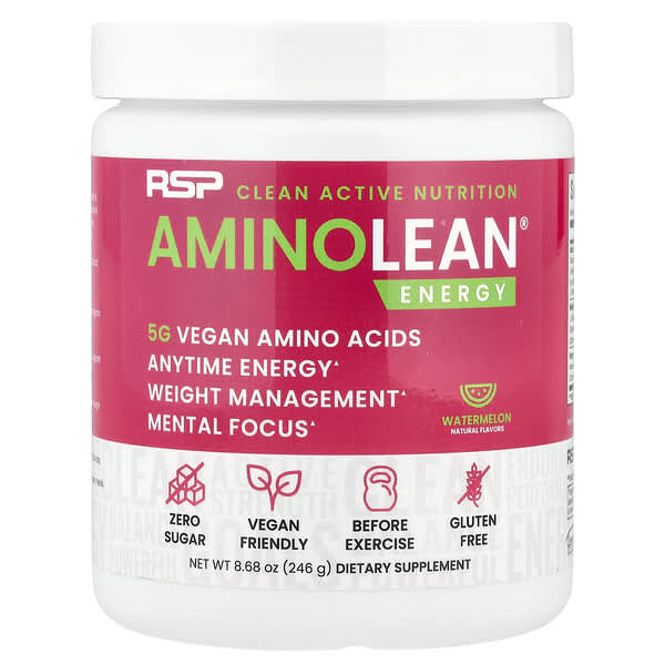 RSP Nutrition, AminoLean® Energy, Watermelon, 8.68 oz (246 g)