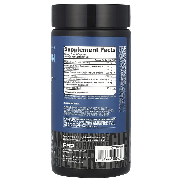 Alternative view of RSP Nutrition, QuadraLean Thermo®, 180 Capsules