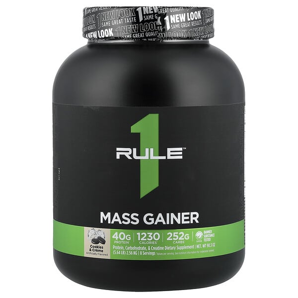 Rule One Proteins, Mass Gainer, Cookies & Creme, 5.64 lb (2.56 kg)