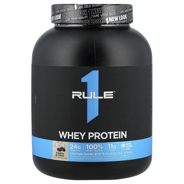 Rule One Proteins, Whey Protein, Cookies & Creme, 4.95 lb (2.24 kg)