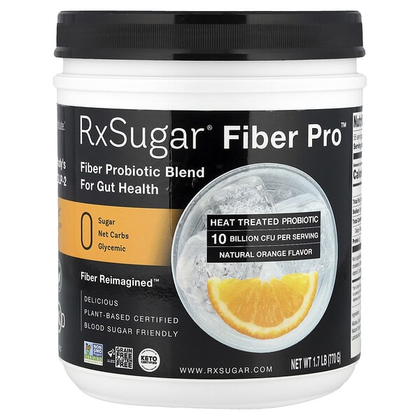 RxSugar, Fiber Pro™, Natural Orange , 1.7 lb (770 g)