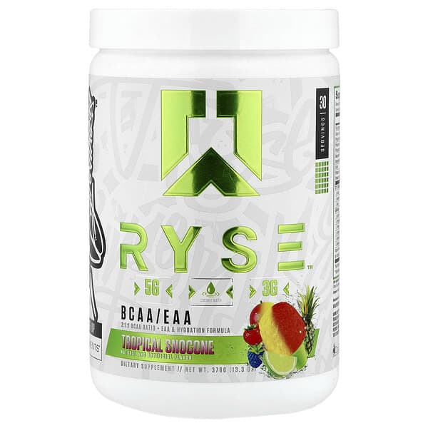 RYSE, BCAA/EAA, Tropical Snocone, 13.3 oz (378 g)