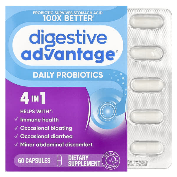 Schiff, Digestive Advantage®, Daily Probiotics, 60 Capsules