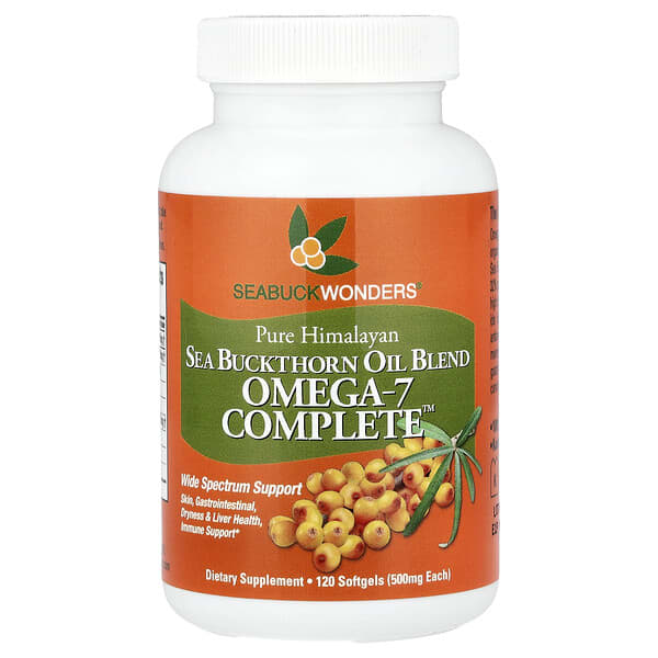 SeaBuckWonders, Pure Himalayan Sea Buckthorn Oil Blend, Omega-7 Complete™, 120 Softgels (500 mg per Softgel)