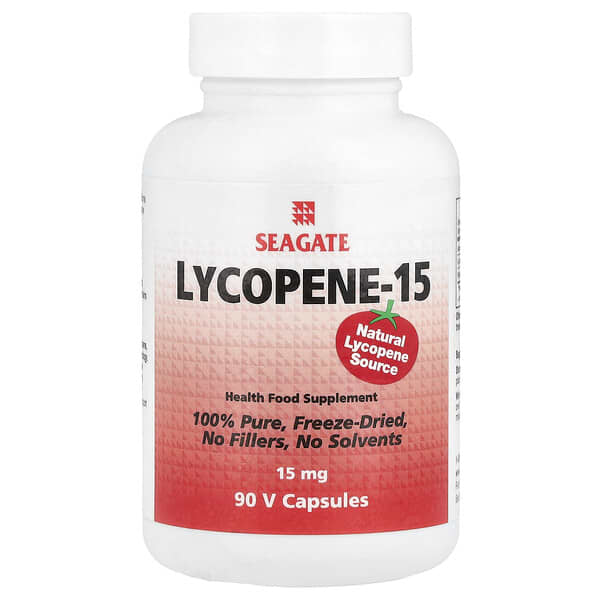 Seagate, Lycopene-15, 15 mg, 90 V Capsules