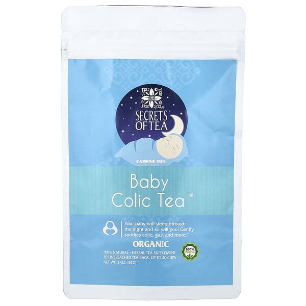 Secrets of Tea, Organic Baby Colic Tea®, Caffeine Free, 20 Unbleached Tea Bags, 1 oz (28 g)