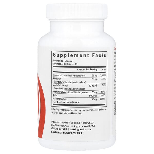 Alternative view of Seeking Health, B Minus, 100 Capsules