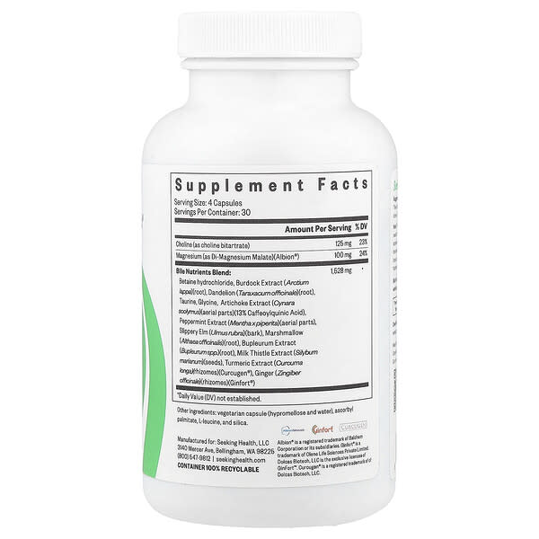 Alternative view of Seeking Health, Bile Nutrients, 120 Capsules