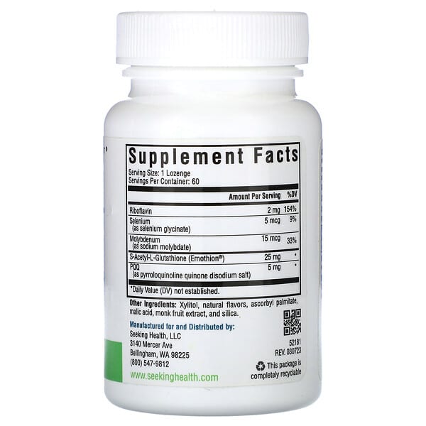 Alternative view of Seeking Health, Optimal Glutathione Plus , 60 Lozenges