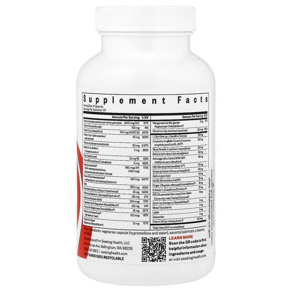 Alternative view of Seeking Health, Optimal Man™, 120 Capsules