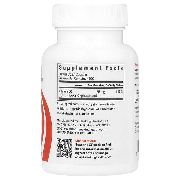 Alternative view of Seeking Health, P-5-P, 25 mg, 100 Capsules