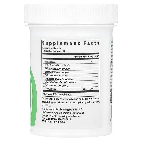 Alternative view of Seeking Health, ProBiota HistaminX, 10 Billion CFU, 60 Vegetarian Capsules