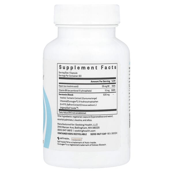 Alternative view of Seeking Health, Serotonin Nutrients, 60 Capsules