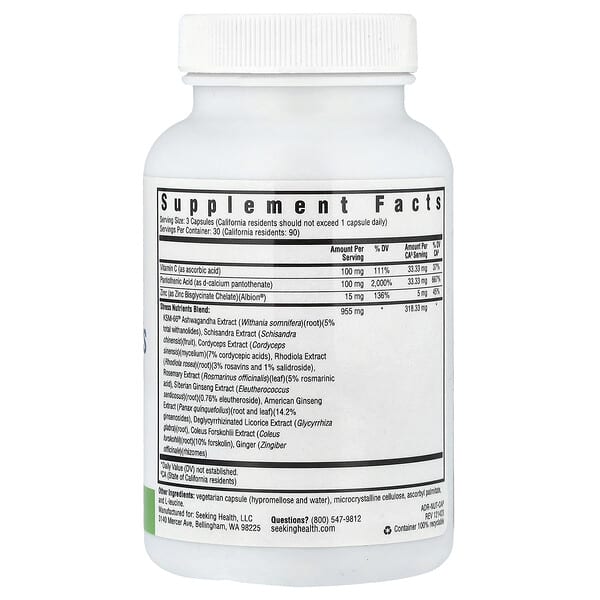 Alternative view of Seeking Health, Stress Nutrients, 90 Vegetarian Capsules