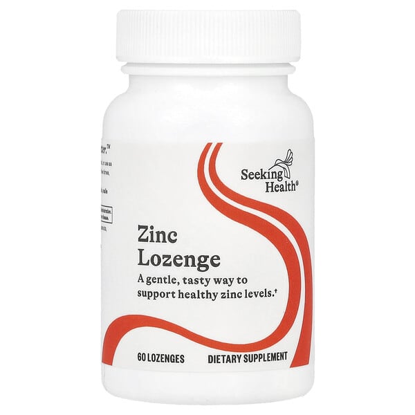 Seeking Health, Zinc Lozenge, 15 mg, 60 Lozenges