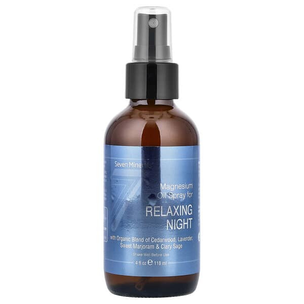 Seven Minerals, Relaxing Night, Magnesium Oil Spray, 4 fl oz (118 ml)