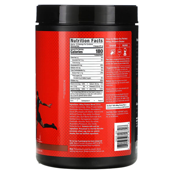 Alternative view of SIXSTAR, 100% Whey Protein Plus, Triple Chocolate, 1.82 lbs (826 g)