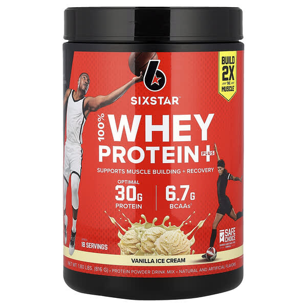 SIXSTAR, 100% Whey Protein Plus, Vanilla Cream, 1.80 lbs (816 g)