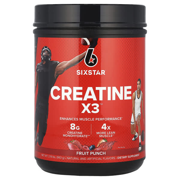 SIXSTAR, Creatine X3™, Fruit Punch, 2.19 lbs (993 g)