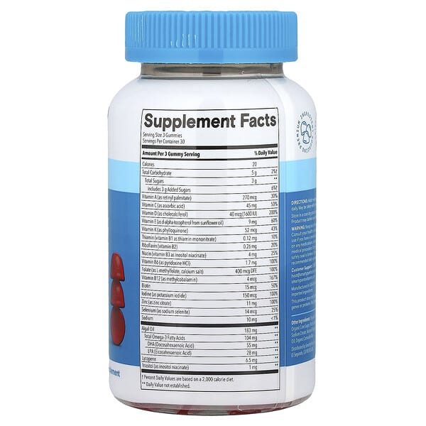 Alternative view of SmartyPants, Men's Plus Multi & Omegas, Raspberry Lemonade, 90 Gummies