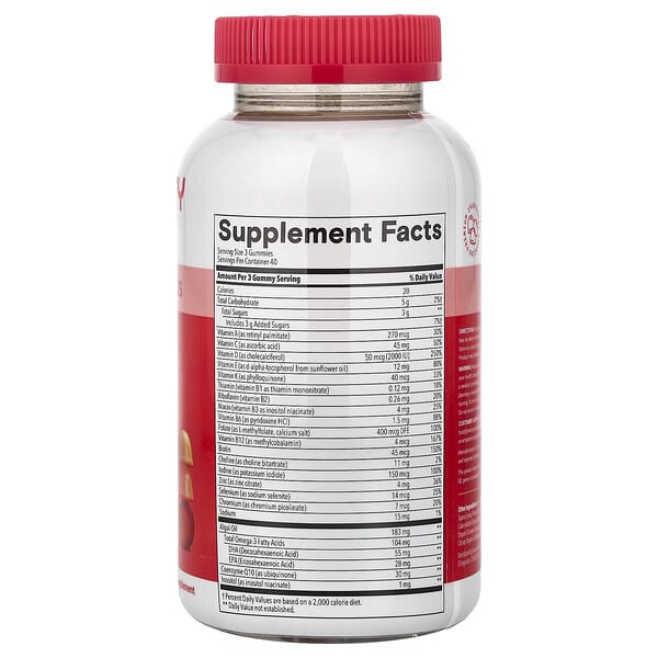 Alternative view of SmartyPants, Women's Plus, Multi & Omegas Gummies, Strawberry, Orange, and Lemon Creme, 120 Gummies