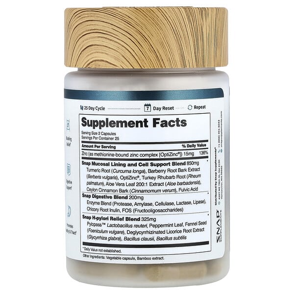 Alternative view of Snap Supplements, Gut Health, 50 Capsules