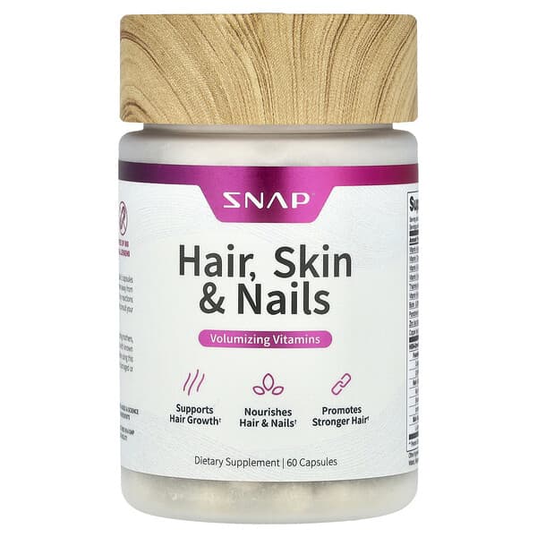 Snap Supplements, Hair, Skin & Nails , 60 Capsules