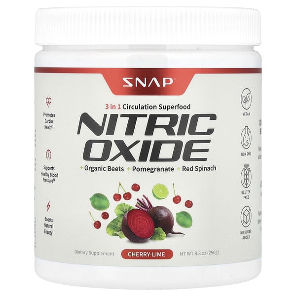 Snap Supplements, Nitric Oxide, Cherry-Lime, 8.8 oz (250 g)