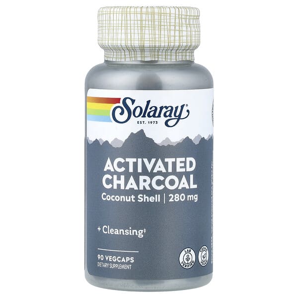 Solaray, Activated Charcoal, 280 mg, 90 VegCaps