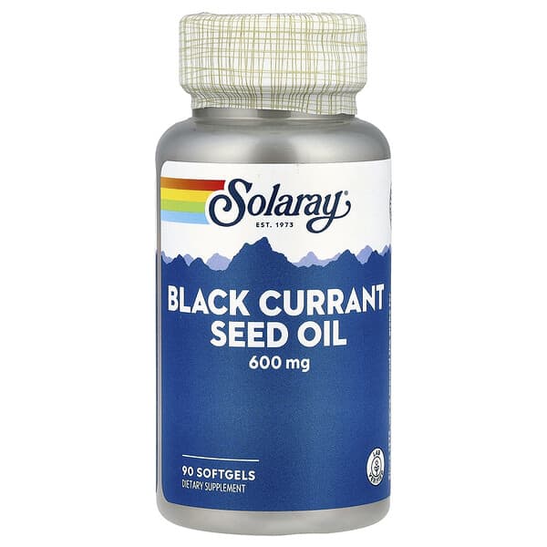 Solaray, Black Currant Seed Oil, 600 mg, 90 Softgels