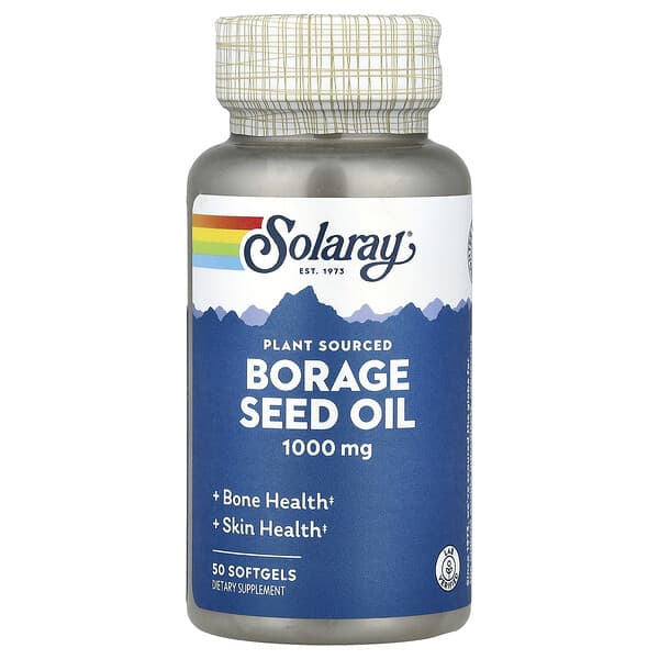 Solaray, Borage Seed Oil, 1,000 mg, 50 Softgels 5 Solaray, Borage Seed Oil, 1,000 mg, 50 Softgels