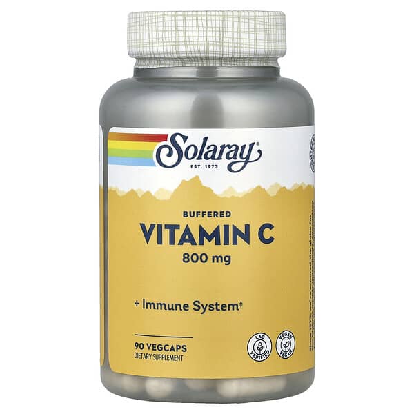 Solaray, Buffered Vitamin C, 800 mg, 90 VegCaps