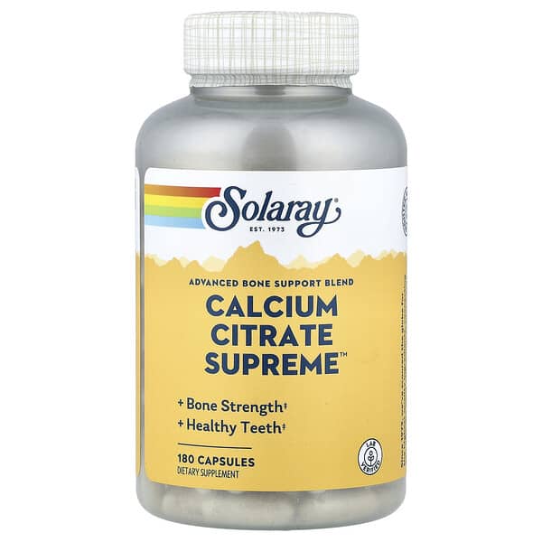Solaray, Calcium Citrate Supreme™, 180 Capsules