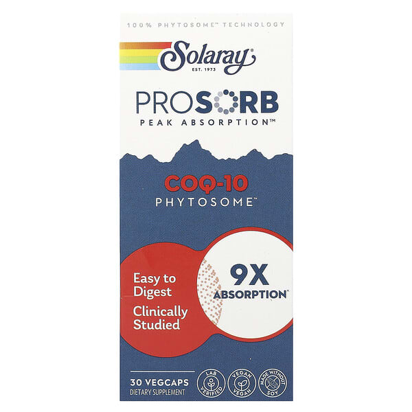 Solaray, COQ-10 Phytosome, 200 mg, 30 Vegcaps