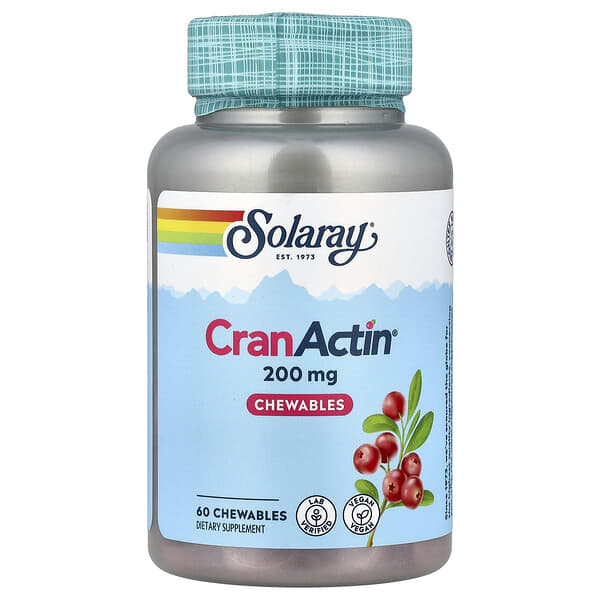 Solaray, CranActin®, Chewables, Strawberry , 60 Chewables 5 Solaray, CranActin®, Chewables, Strawberry , 60 Chewables