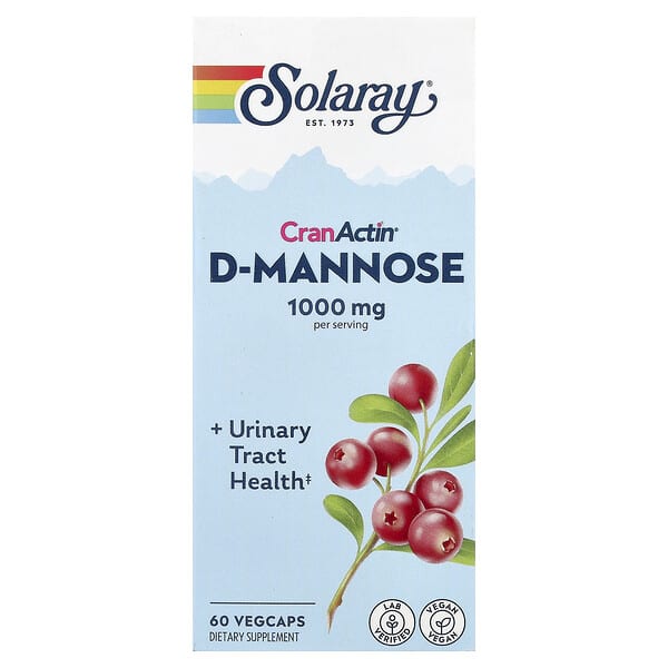 Solaray, CranActin® D-Mannose, 60 VegCaps