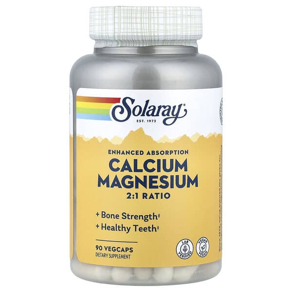 Solaray, Enhanced Absorption Calcium Magnesium, 90 VegCaps