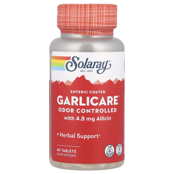 Solaray, Enteric Coated GarliCare®, 60 Tablets 5 Solaray, Enteric Coated GarliCare®, 60 Tablets