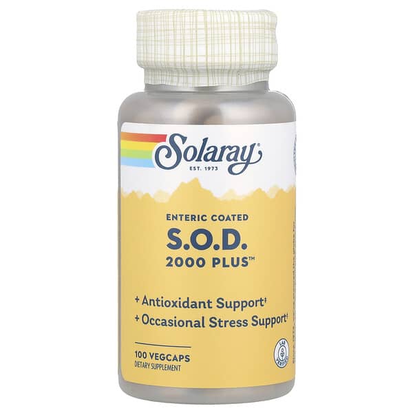 Solaray, Enteric Coated S.O.D. 2000 Plus™, 100 VegCaps 4 Solaray, Enteric Coated S.O.D. 2000 Plus™, 100 VegCaps