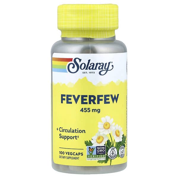 Solaray, Feverfew, 455 mg, 100 VegCaps