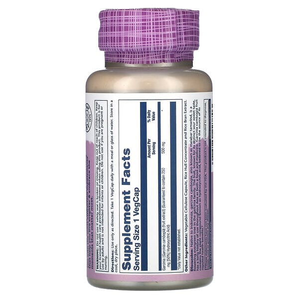 Alternative view of Solaray, Garcinia Cambogia, 500 mg, 60 Vegcaps