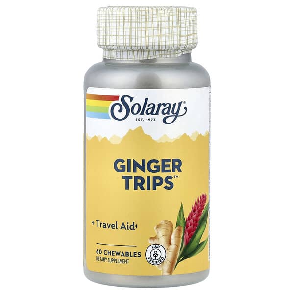Solaray, Ginger Trips™, 60 Chewables