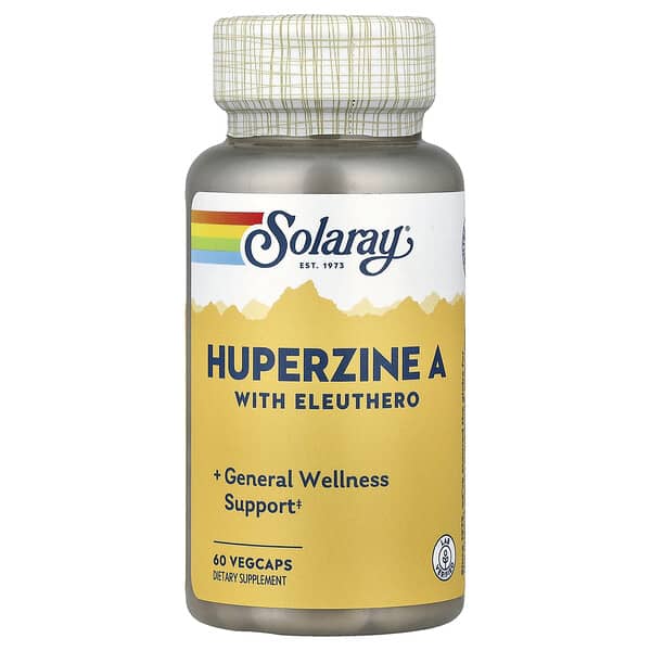 Solaray, Huperzine A with Eleuthero, 60 VegCaps