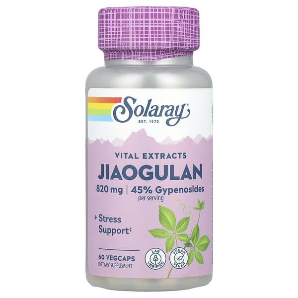 Solaray, Jiaogulan, 60 VegCaps (410 mg per Capsule)