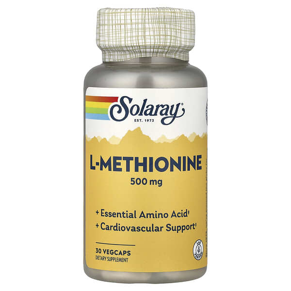 Solaray, L-Methionine, 500 mg, 30 VegCaps