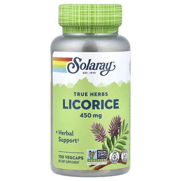 Solaray, Licorice, 450 mg, 100 VegCaps