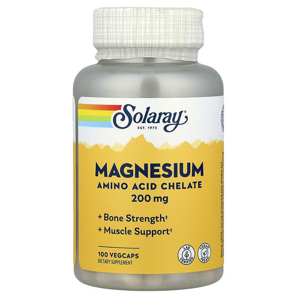 Solaray, Magnesium, 200 mg, 100 VegCaps