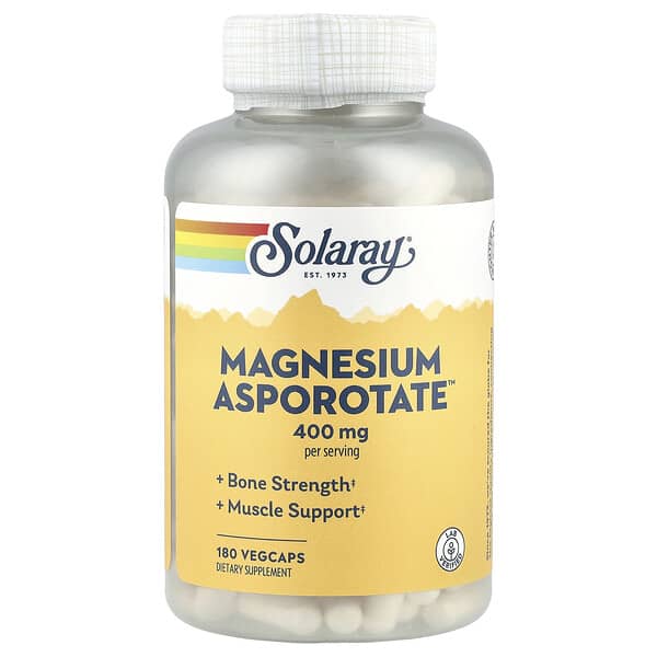 Solaray, Magnesium Asporotate™, 180 VegCaps (200 mg per Capsule) 2 Solaray, Magnesium Asporotate™, 180 VegCaps (200 mg per Capsule)