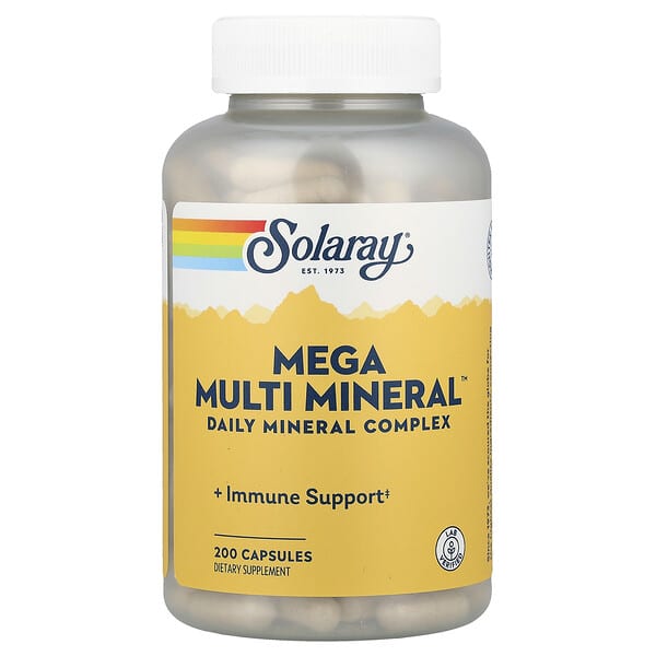 Solaray, Mega Multi Mineral™, 200 Capsules